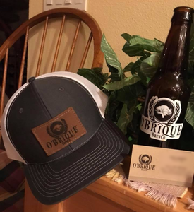 O'Brique Brewing company Leather Logo Hats